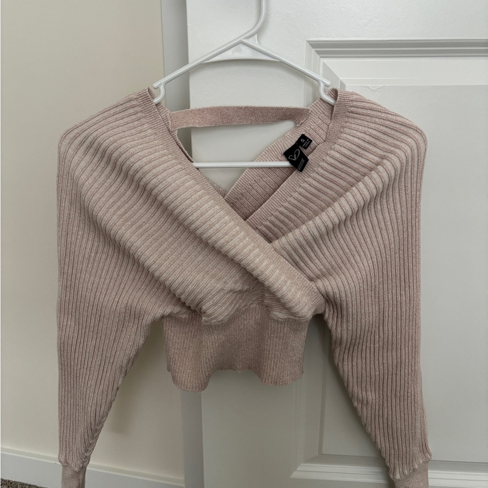 Windsor Ribbed Knit Sweater - Light Pink